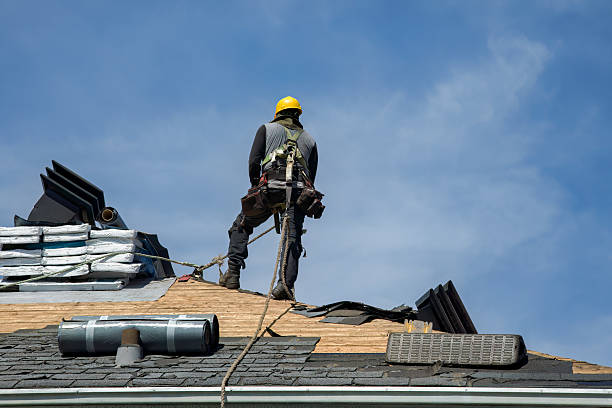 Professional Gutter Installation technician working in Smartsville, CA